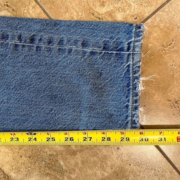 American Eagle Jeans Womens Size 00 Long Mom Blue Medium Wash Denim Distressed - Picture 11 of 12